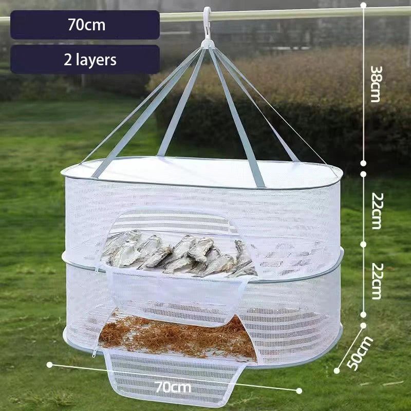 3layer Drying Net Breathable Quick Drying Hanging Mesh Holder Anti-mosquito Drying Foods Fish Net For Socks Underwear Drying