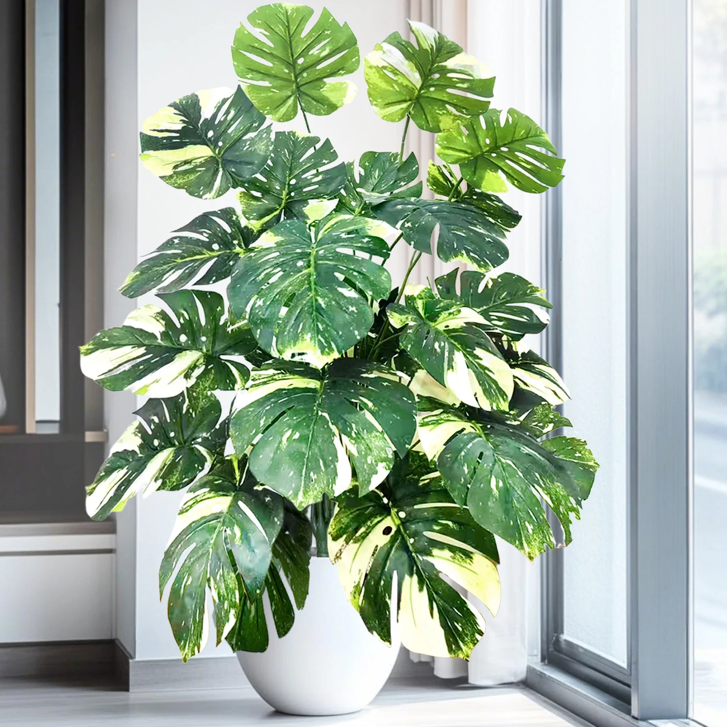 59-103cm/40.5in Artificial Monstera plastic fake plant pot ornamental festival suitable for home office decoration