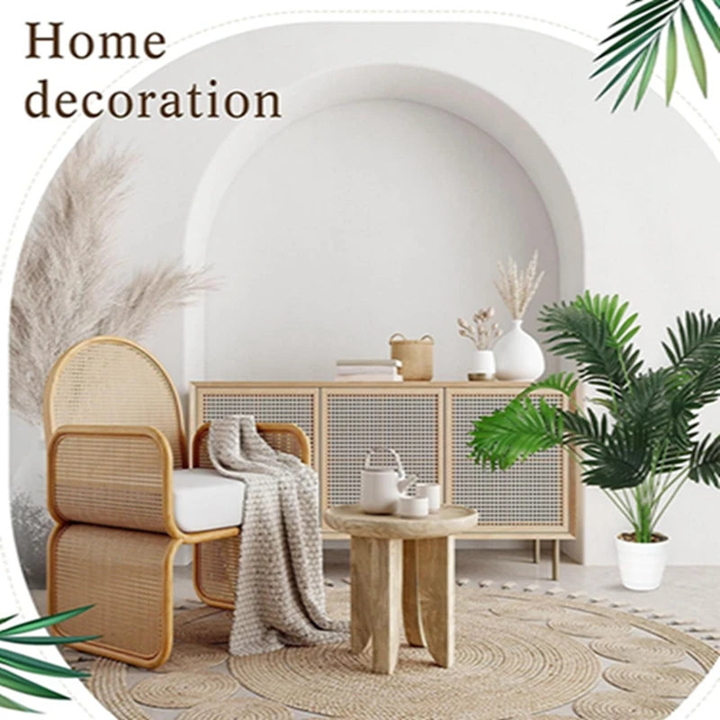 Artificial Areca Palm Tree Fake Plants Palm Leaf for Home Room Decor Tropical Leaves Greenery Family Office Indoor Outside Decor