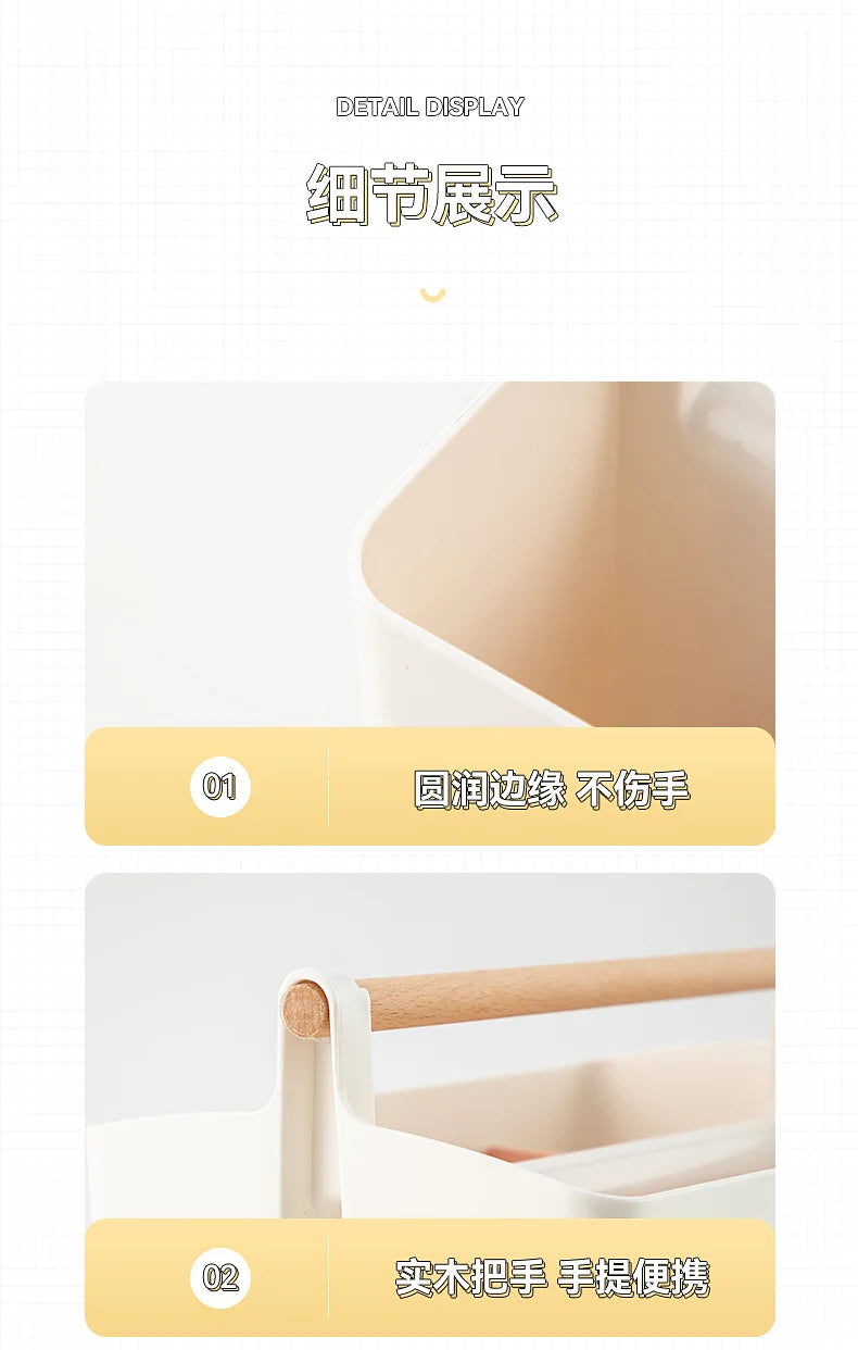 Portable Desktop Pen Holder Large Capacity Cute Marker Pen Stationery Storage Box Creative Pencil Holder Desktop Organizer