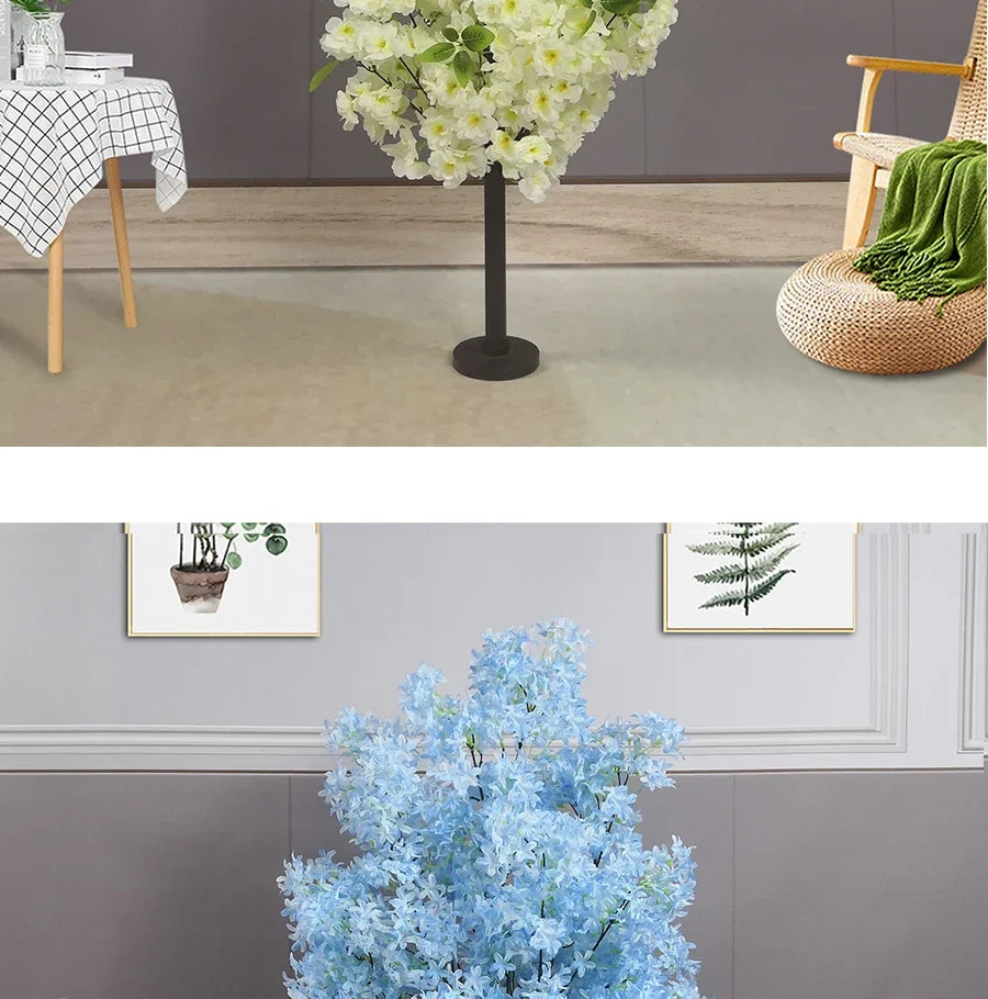 Artificial Cherry Tree Fake Plants Fake Tree Tabletop Living Room Pathway Guide DIY Party Wedding Decor Backdrop Home Decor