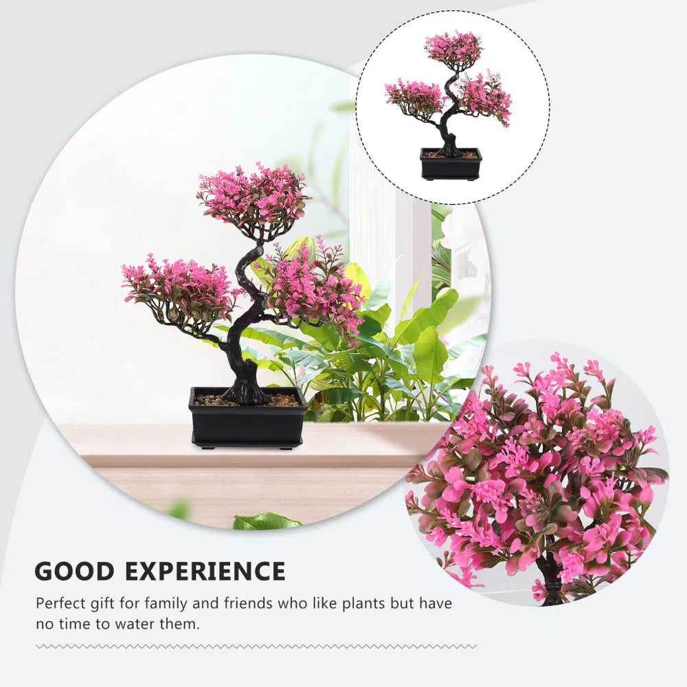 Fake Potted Plants Fake Greenery Plant Artificial Potted Flowers Faux Plants Tree Simulation Guest Garden Table Decor