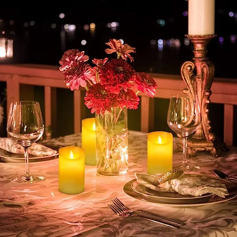 Flameless Flickering Electronic Candles Led Candles Battery Operated Home Decor Accessories for Birthday Hotel Wedding Candle