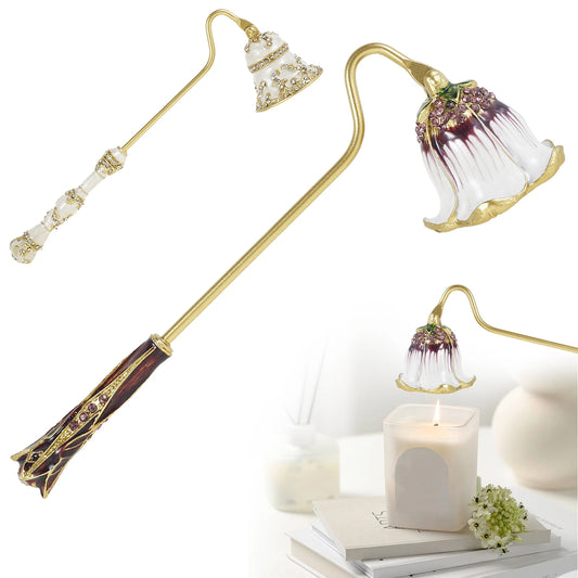 Metal Candle Snuffer 2 color Flower Shape Fire Extinguisher Wick Cover Rotatable Handle Vintage Decor Home Decorative Wicks