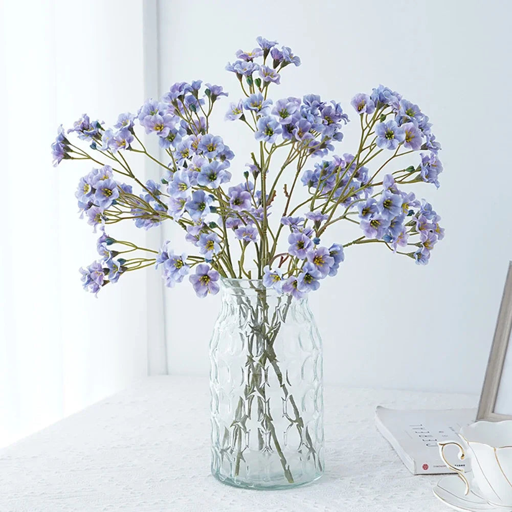 3Forks/Bouquet Artificial Flower Silk Carnation Flower Fake Flowers Decorative Flower for Mother's Day Gift Wedding Decor