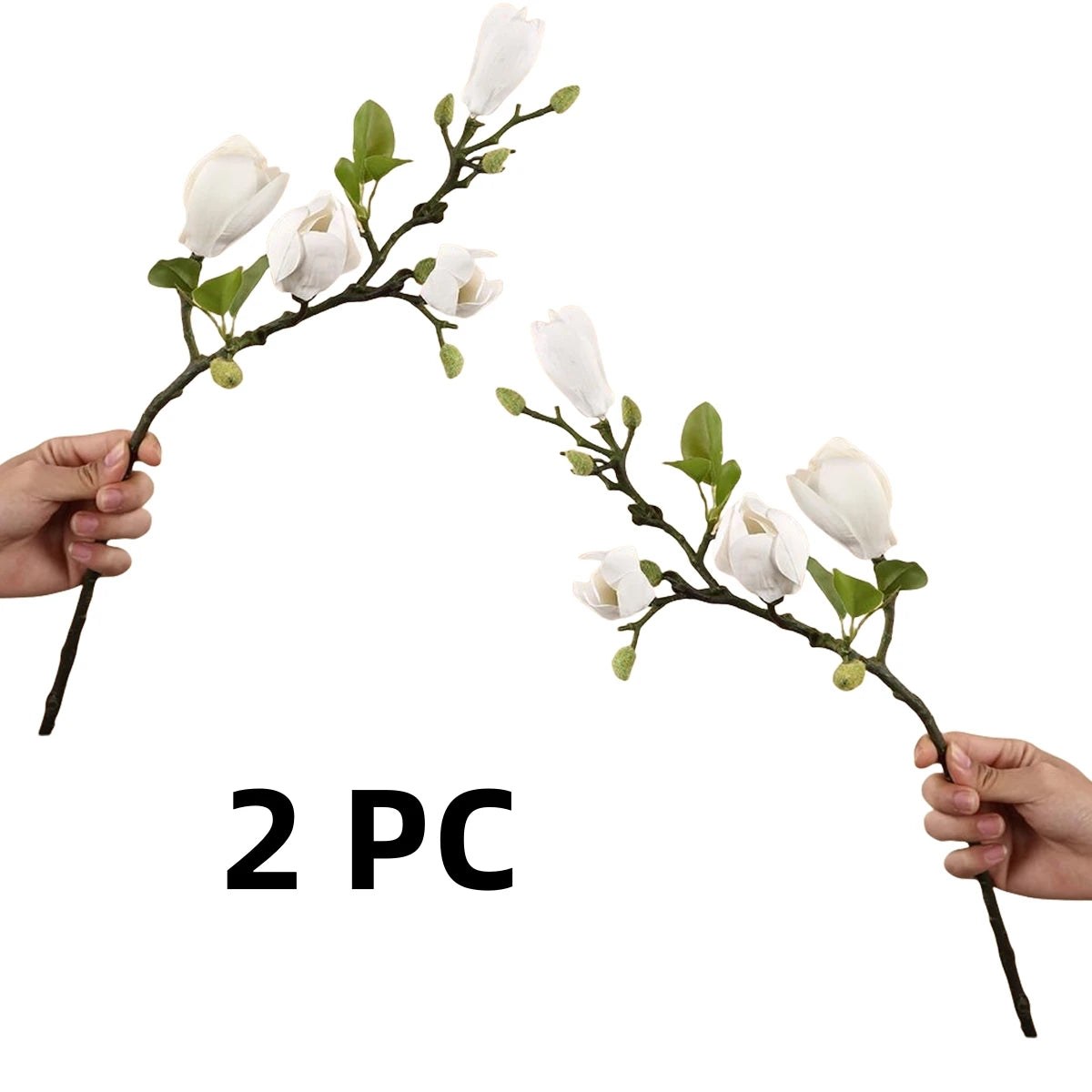 Artificial Magnolia Flower Branch For Home Living Room Decoration Fake Silk Flower Plant Wedding Party Simulation Flower Bouquet