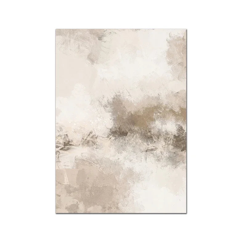 Scandinavian Minimalist Wall Art Neutral Abstract HD Canvas Oil Painting Poster Print Home Bedroom Living Room Decoration