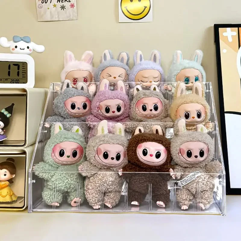 3-layer Large Capacity Display Rack Labubu Doll Handmade Blind Box Storage Box Stepped Acrylic Display Rack