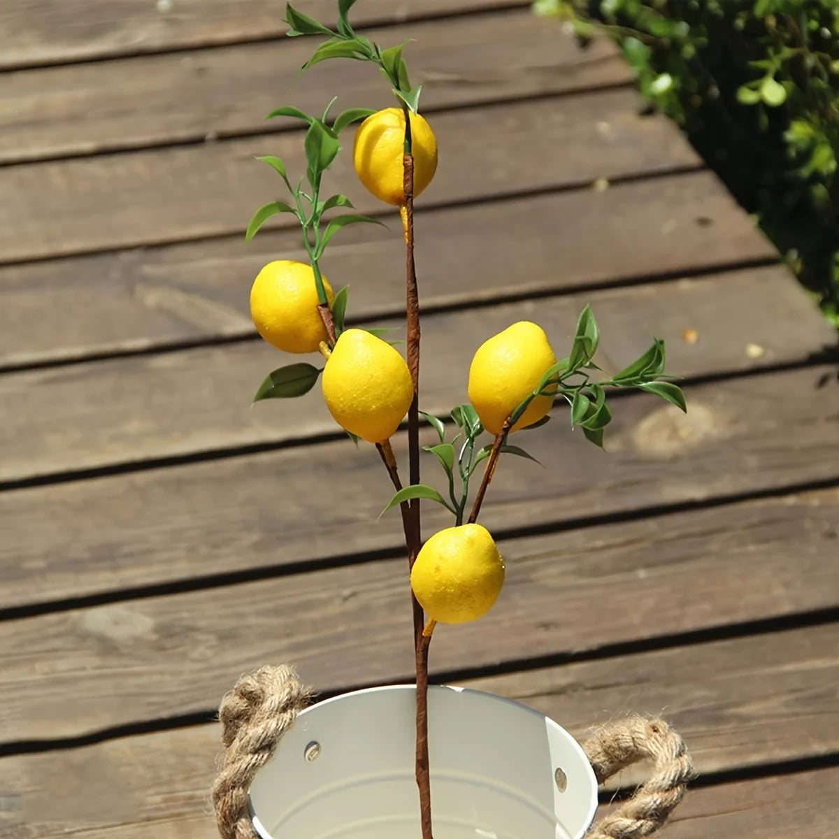 Lemon Branches With Fruit Simulation Green Plants Fresh Home Decoration Photo Props Plastic Fruit Flower Arrangement Fake Flower