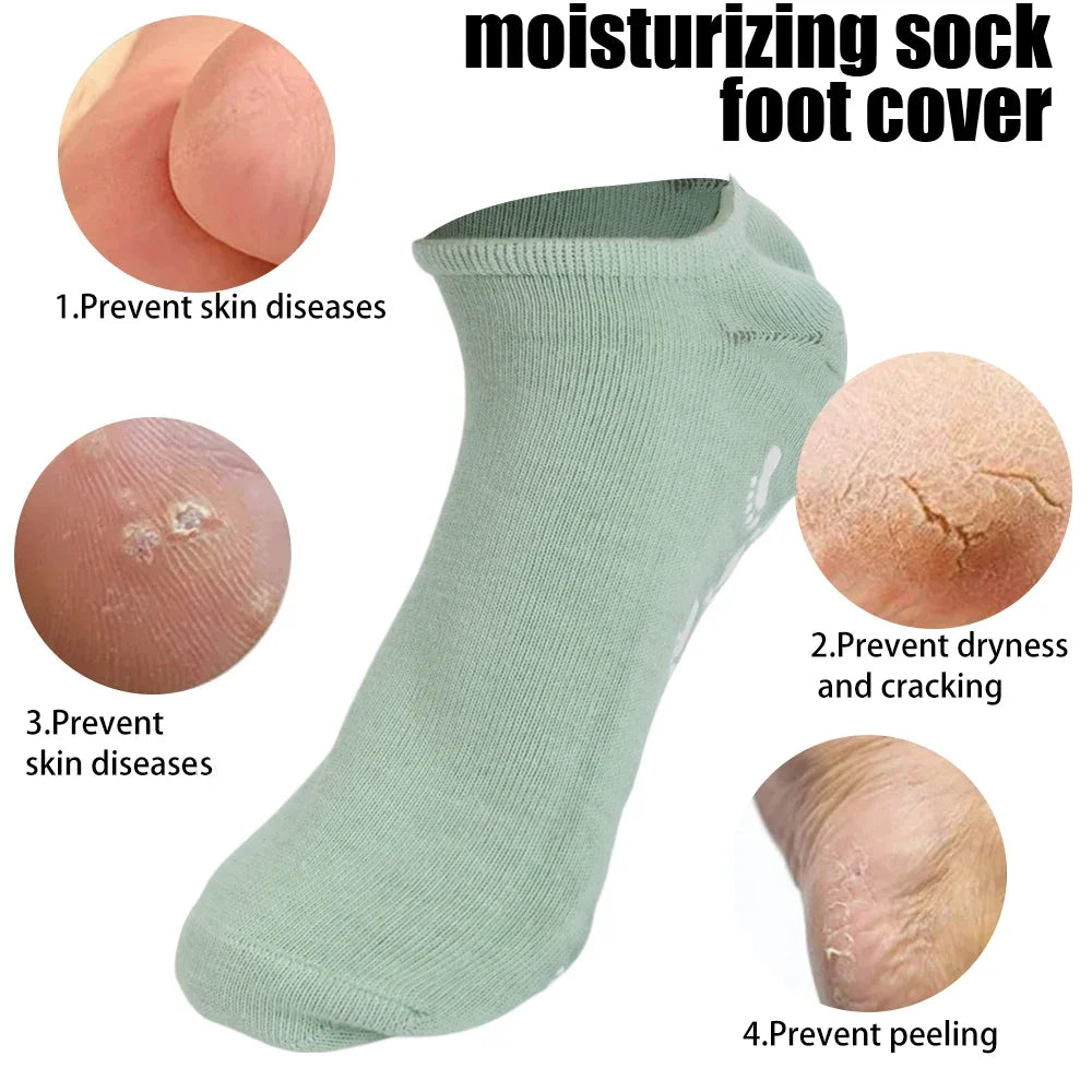 Reusable Moisturizing Mask Socks Exfoliating Anti Crack Silicone Protective Gloves Dry Dead Skin Remover Hand Foot Care Tools