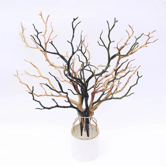 35CM Tree Branch Artificial Plants Plastic Antler Shaped Autumn and Winter Home Table Decor Fake Wedding Christmas Decoration