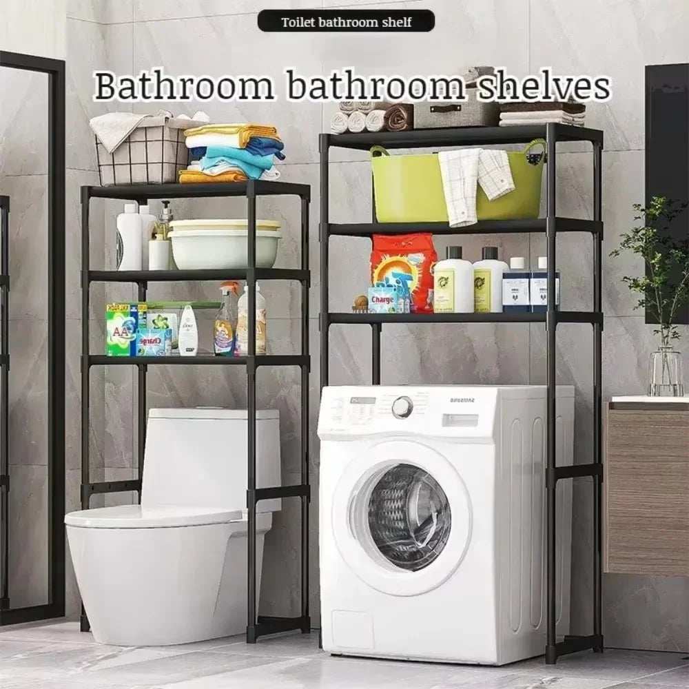 Washing Machine Storage Rack 3 Layers Adjustable Portability Balcony Storage Racks Floor Standing Toilet Bathroom Accessories