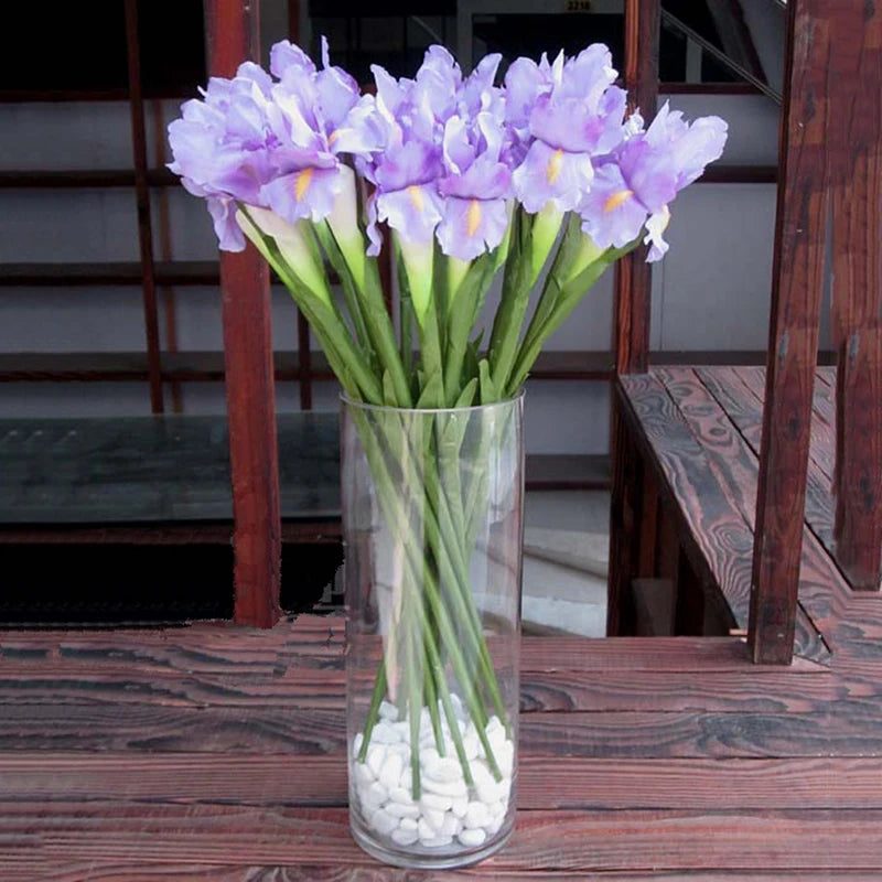 Artificial Iris Flower Branch Spring Wedding Decor Home Table Decoration Flores Silk Fake Flower Party Supplies