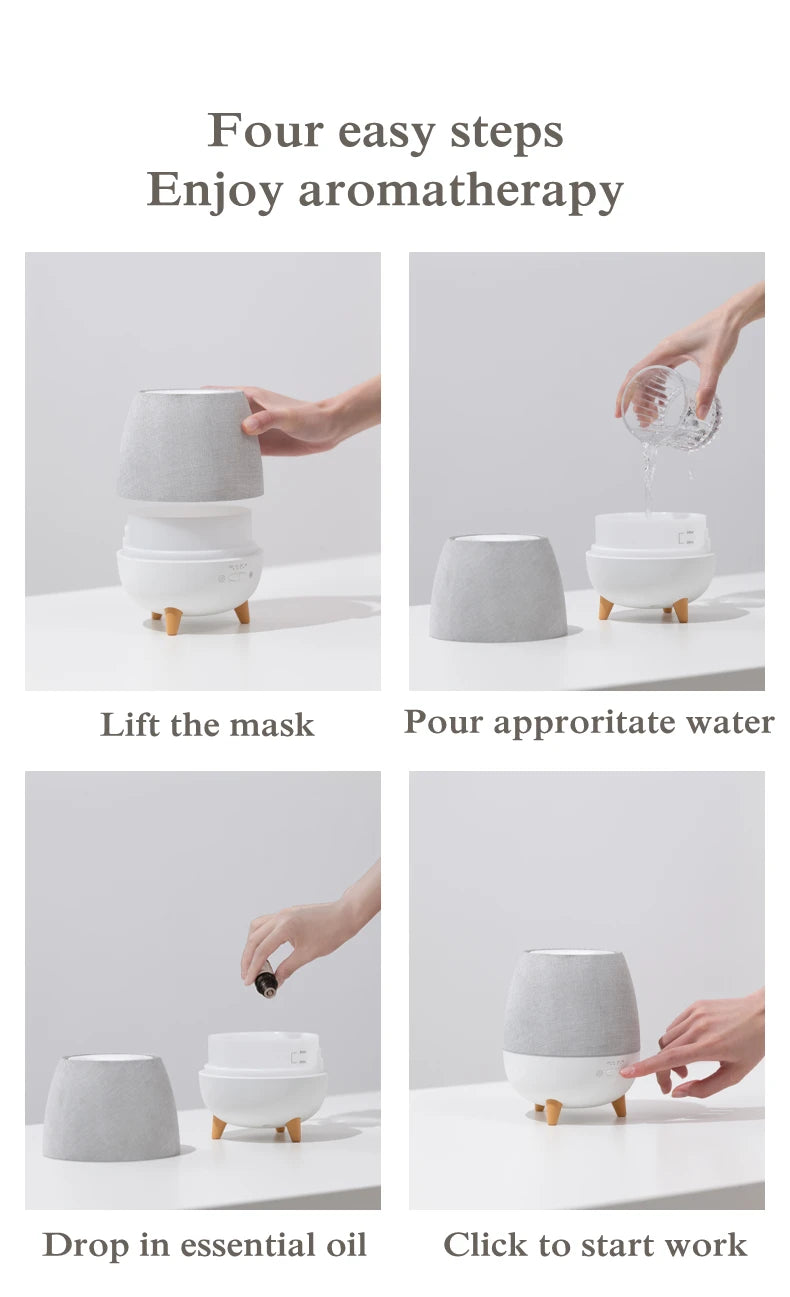 Electric Aroma Air Diffuser 300ml Aromatherapy Essential Oil Diffuser Remote Control Ultrasonic Mist Humidifier with Night Light