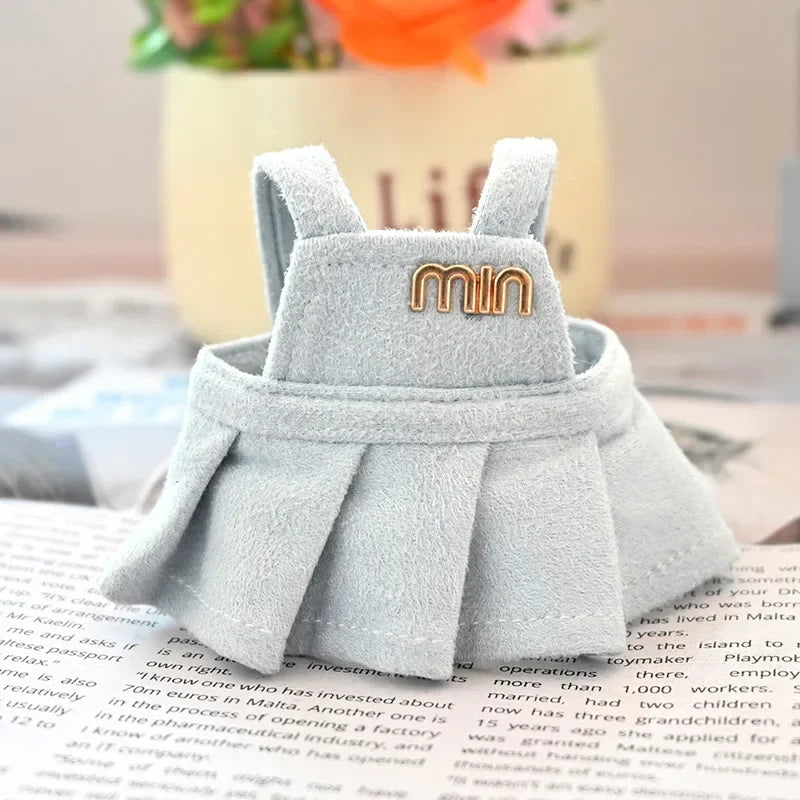For Labubu Clothes Fashion Overalls Pleated Skirt Set Labubu Idol V1 V2 V3 Dolls Clothing Doll Accessories Blythe Clothes