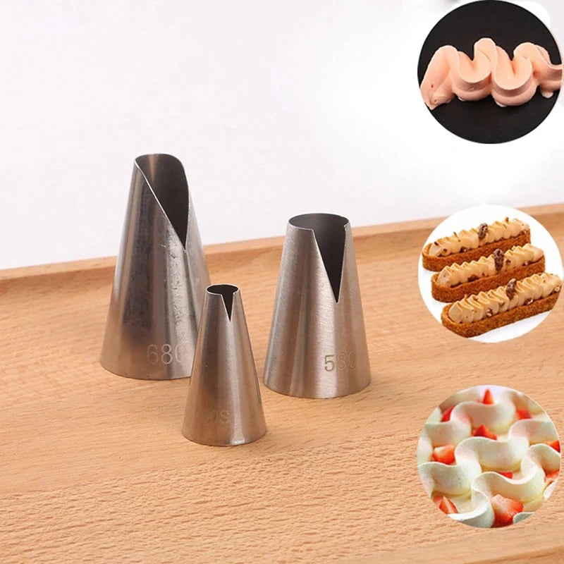 BCMJHWT 1/3pcs Icing Piping Nozzles For Cakes Decorating Tools Dumpling Pastry Cream Decoration Tips tort кондитерские товары