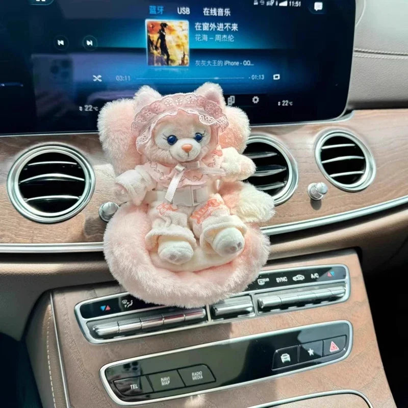 Labubu 15-17cm Doll Seat Labubu Doll Safety Seat Cute Doll Air Outlet Storage High-grade Car Interior Decoration Ornament Gifts