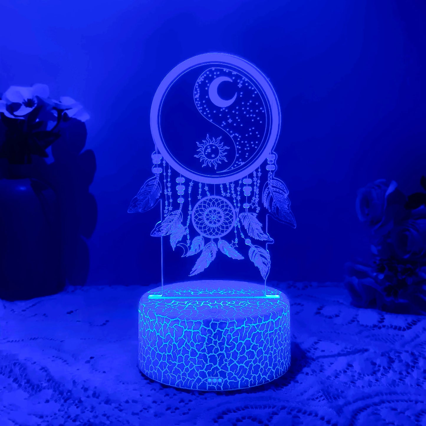 1pcs3D fishing net night light, USB creative dream decorative night light, birthday Christmas gift to friends and relatives.