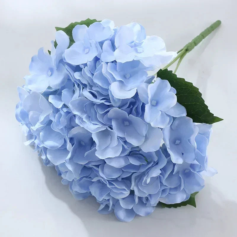 Simulation Mallorca Artificial Flower Big 5 Hydrangea Silk Cloth Home Living Room Table Decoration Wedding Fake Flower Blue