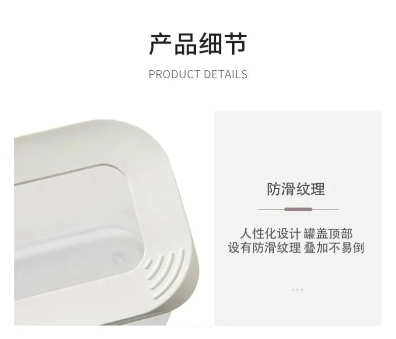 Sealed Grain Storage Box Transparent Food Cereal Kitchen Storage Container Rice Tank Barrel Coffee Bean Organizer Kitchen Tools