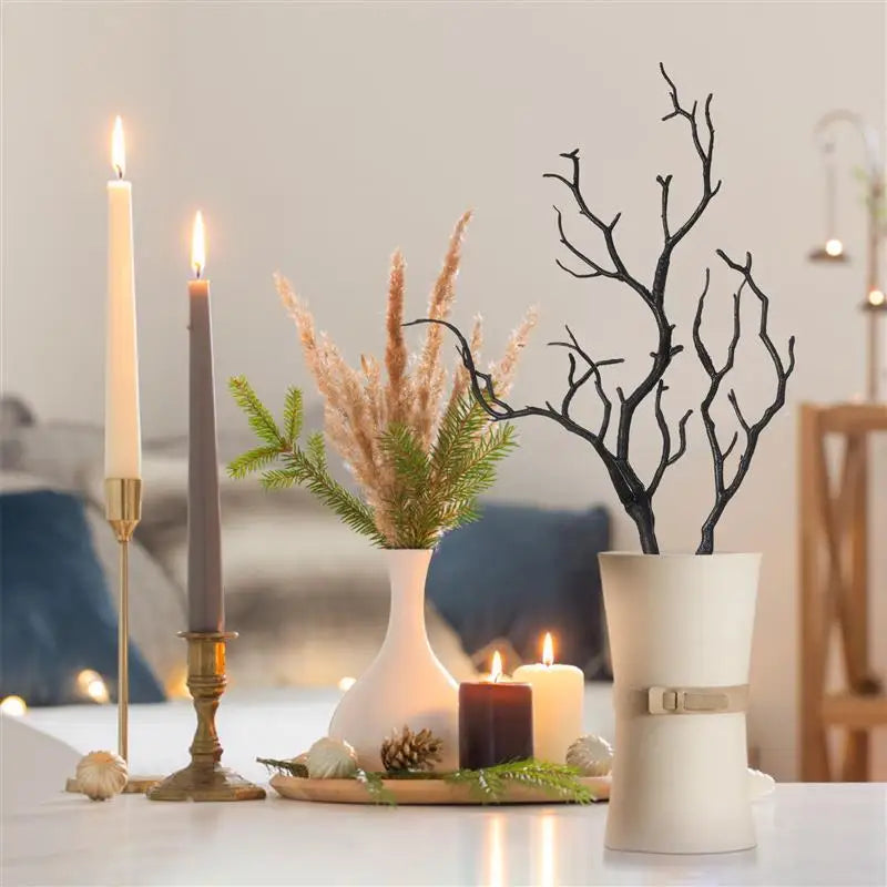 4pcs Artificial Dried Branch Simulation Antlers Tree Branch Fake Plastic Decor Dried Twig Branches Twigs Home Festival Vase