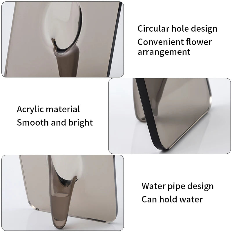 Acrylic Butterfly Frame Vase INS Modern Flower Vase Minimalist Clear Butterfly Vase Art Flower Holder Aesthetic Vase Home Decor