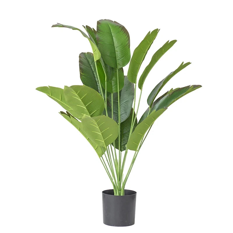 1pc Artificial Plants Large Tropical Palm Tree Fake Banana Plants Leaves Real Touch Plastic Monstera Plant For Home Garden Decor