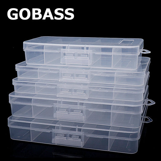 GOBASS Convenient Organizer Container Plastic Fishing Tackle Box 5 Grids Compartments Lure Hook Storage Case Fishing Accessories