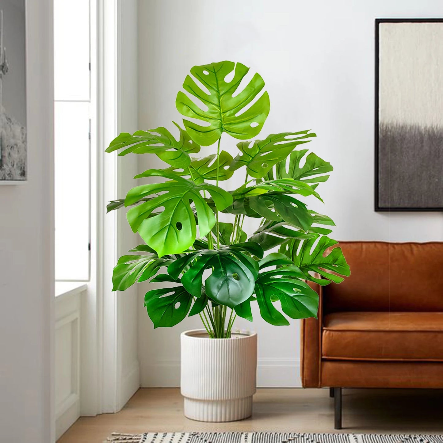 59-103cm/40.5in Artificial Monstera plastic fake plant pot ornamental festival suitable for home office decoration
