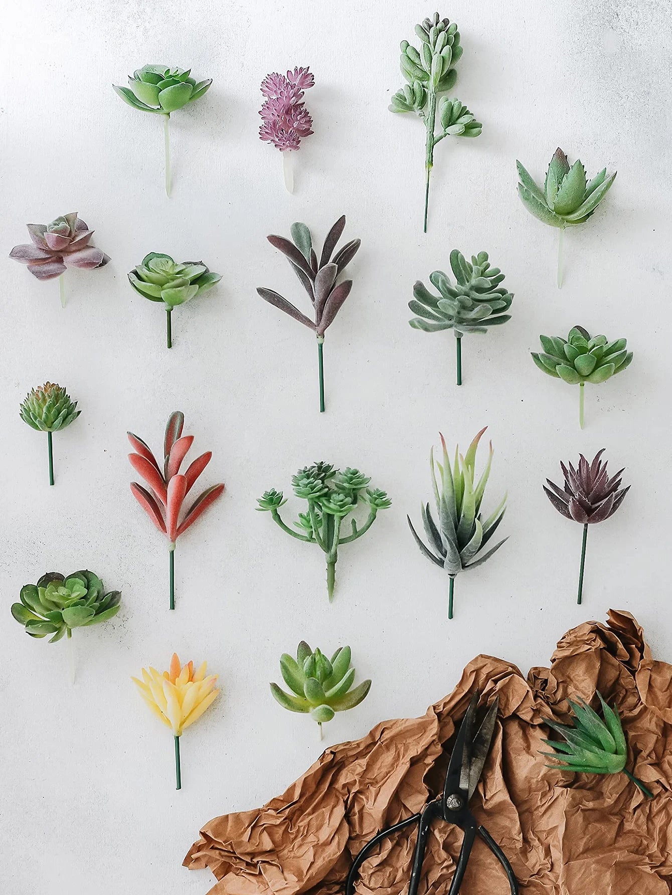 2/5/10pcs Artificial Succulent Plants Double Flocked Succulents Realistic Textured Cactus Mini Faux Succulents Fake Plant Decor