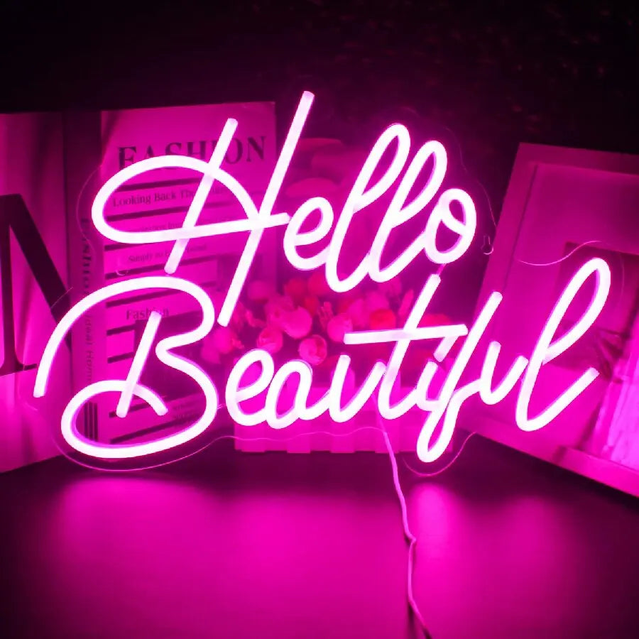 Neon Sign Eyelashes Light Pink Glow LED Sign USB Powered for Lash Room Decor Girls Make up Beauty Bar Decor Home Wall Decor