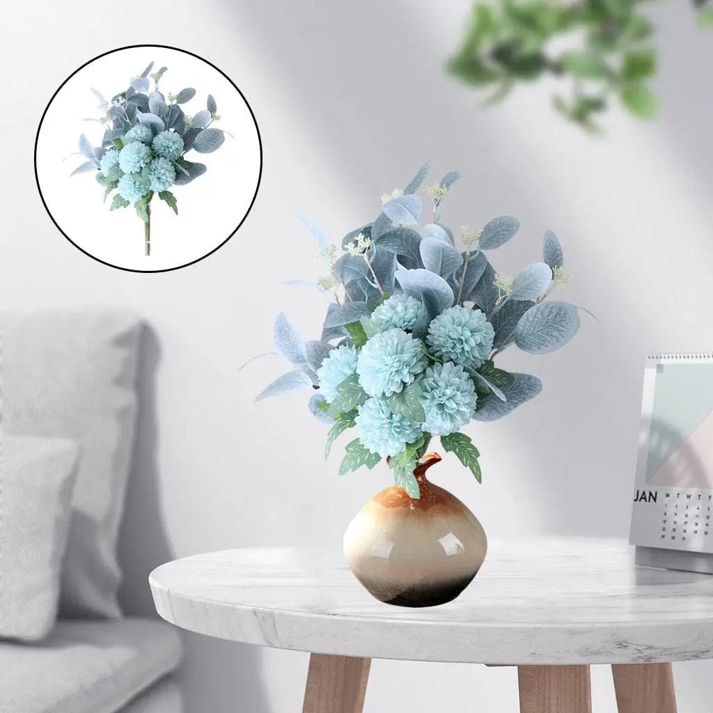 Artificial Flowers Bouquet Hydrangea Fake Flowers Chrysanthemum Silk Flowers Artificial for Decoration Flower Centerpieces