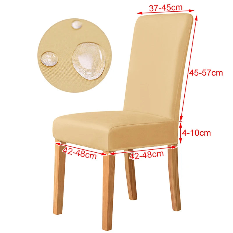 Real Waterproof Fabric Chair Cover Stretch Seat Chair Covers Ventilate Bar Chair Slipcover Universal Size Chair Cover For Room