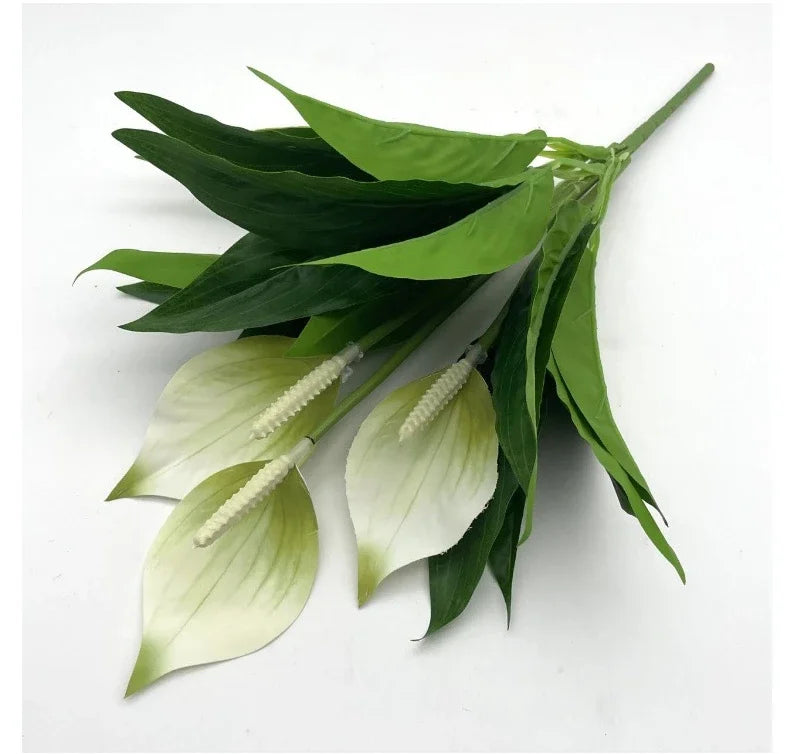 Artificial Green Plants Fake Anthurium  Potted Plants Desktop Ornaments Home Decoration Wedding Venue Decoration Fake Flowers
