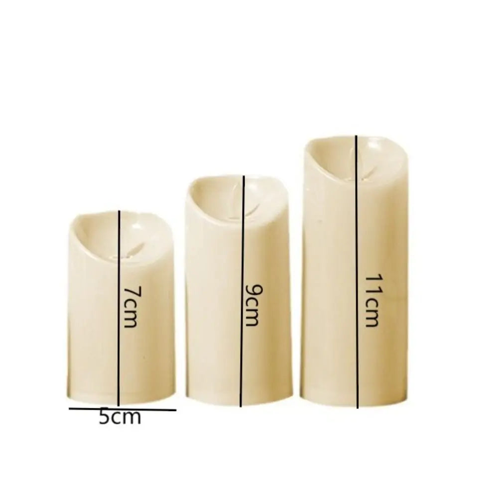 LED Electronic Candle Swinging Lighting Plastic Candle Lights Warm Yellow Light Simulation Candles Birthday Hotel Wedding