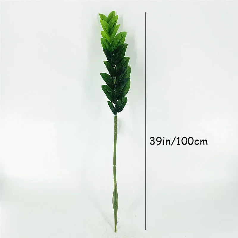 51in Fake Plant Large Artificial Ficus Plants Branches Plastic Fake Leafs Green Banyan Tree For Home Bedroom Garden Shop Decor
