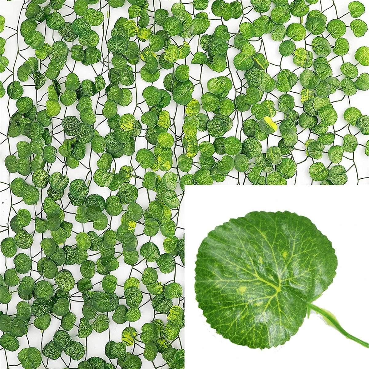 24M Artificial Plants False Leaves Home Decor Fake Foliage Vine Home Garden Decoration Wedding Party Wall Hanging Decorations