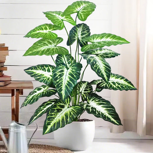 58-108cm Artificial Flowers Calla Lily Horseshoe Leaf Turtle Leaf Bobcat Leaf Fake Plant Ornamental Holiday Home Decoration