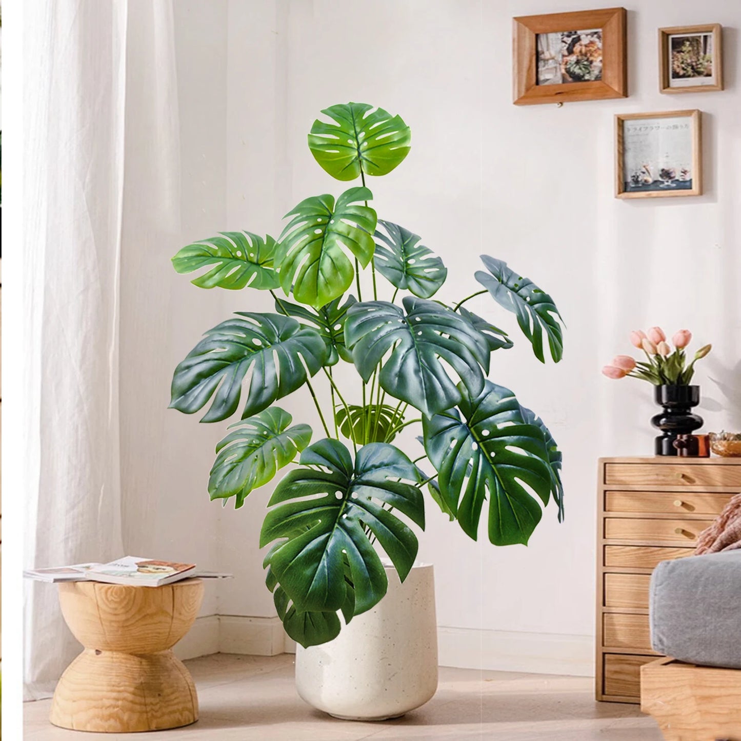 59-103cm/40.5in Artificial Monstera plastic fake plant pot ornamental festival suitable for home office decoration