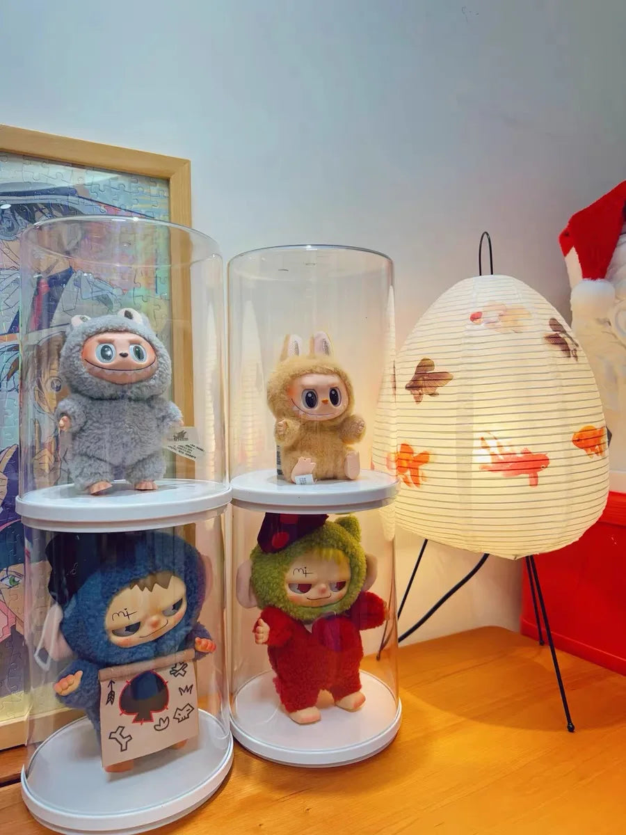 Labubu Pendant Display Box Rotating Transparent Labubu Doll  Storage Blind Box Storage Display Dustproof And Moisture-Proof