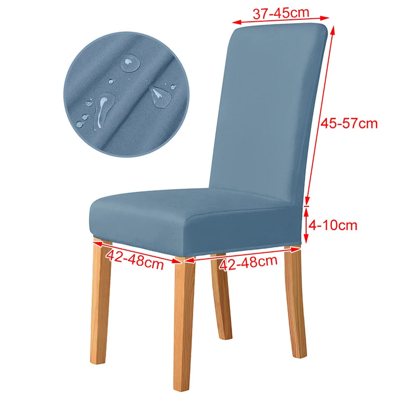 Real Waterproof Fabric Chair Cover Stretch Seat Chair Covers Ventilate Bar Chair Slipcover Universal Size Chair Cover For Room