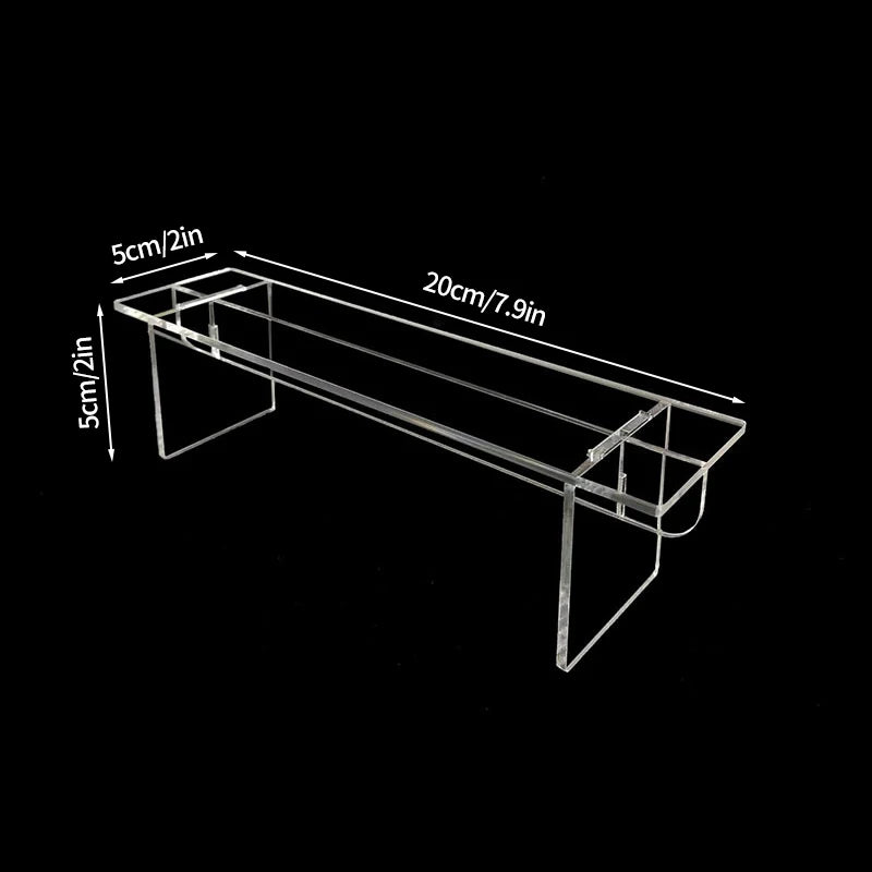 1-3 Tier Acrylic Display Stand Mini Doll Storage Rack Model Figurine Display Stand Transparent Ladder Makeup Organization Shelf