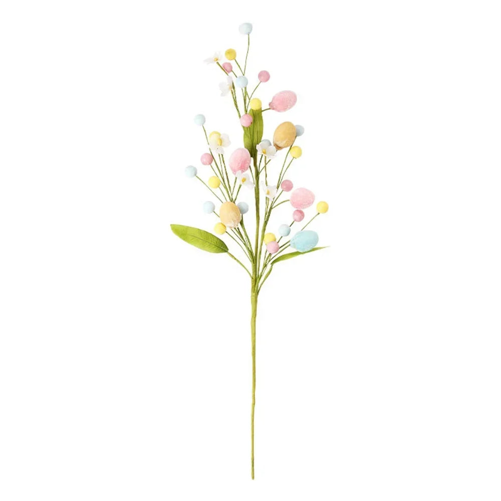 Easter Egg Tree Branch Fake Plant Happy Easter Decor Party Home Vase Decor Diy Flower Arrangement Decorative Accessories