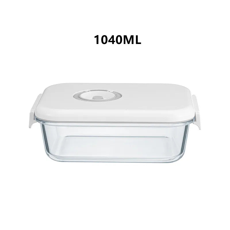 Vacuum Glass Sealed Canister Fresh-keeping Box Refrigerator Food Storage Containers Drainable Kitchen Organizers Fruit Tank