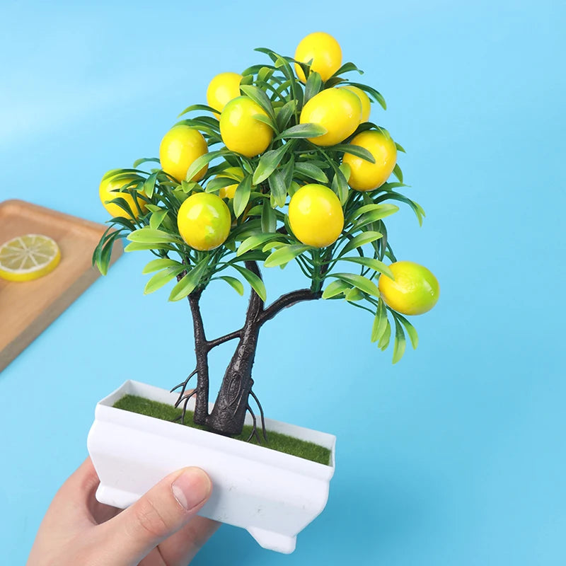 Artificial Lemon Plants Potted Fake Flower For Home Party And Garden Decoration Artificial Lemon Tree