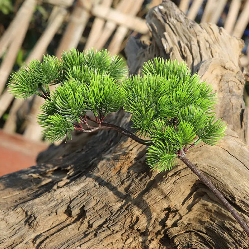 42cm Artificial Plant Pine Branch Green Leaves Fake Plants Home Pine Bonsai Accessories Wedding Flower Arrangement Decoration