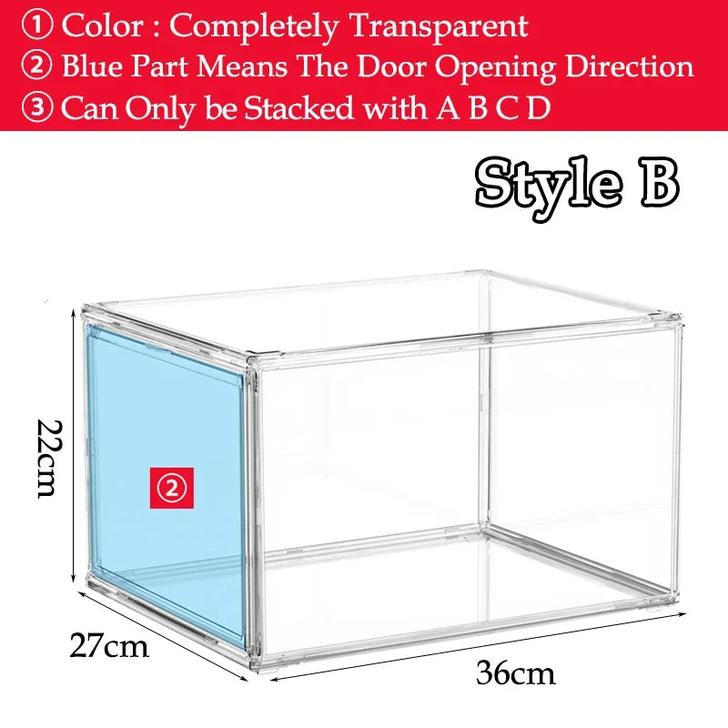 Transparent Storage Box Desktop Book Organizer Display Box Dustproof Large-capacity Storage Box for Books Models Bags Cosmetics