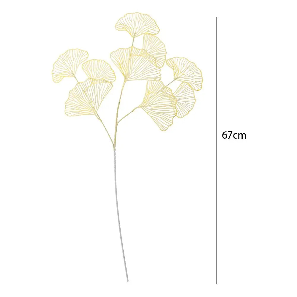 Fake Wedding Ginkgo Leaf Flowers Branch Artificial Ginkgo Leaves Home Shop Decor