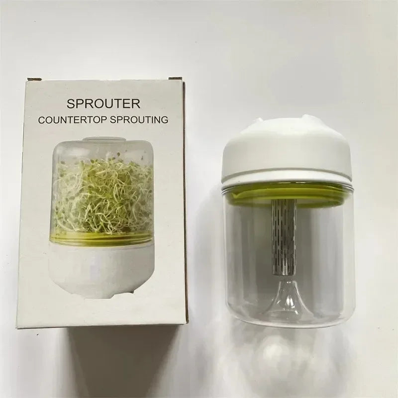 Countertop Sprouter Sprouts Growing Kit Reusable Household Kitchen Bean Plants Sprouting System Seeds Crop Container Supplies