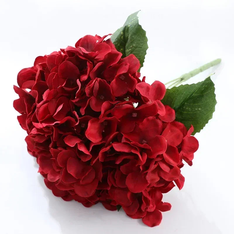 Simulation Mallorca Artificial Flower Big 5 Hydrangea Silk Cloth Home Living Room Table Decoration Wedding Fake Flower Blue
